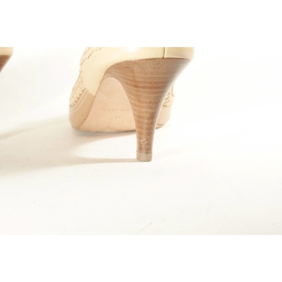 Ulla Johnson Woven Panel Mules Heels Latte Brown Basket Weave Braided 41 Shoes - Picture 16 of 16